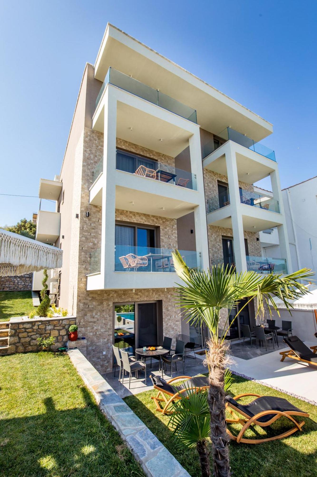 Апартаменты Aigli Skala Maries Deluxe Скала-Марион Экстерьер фото