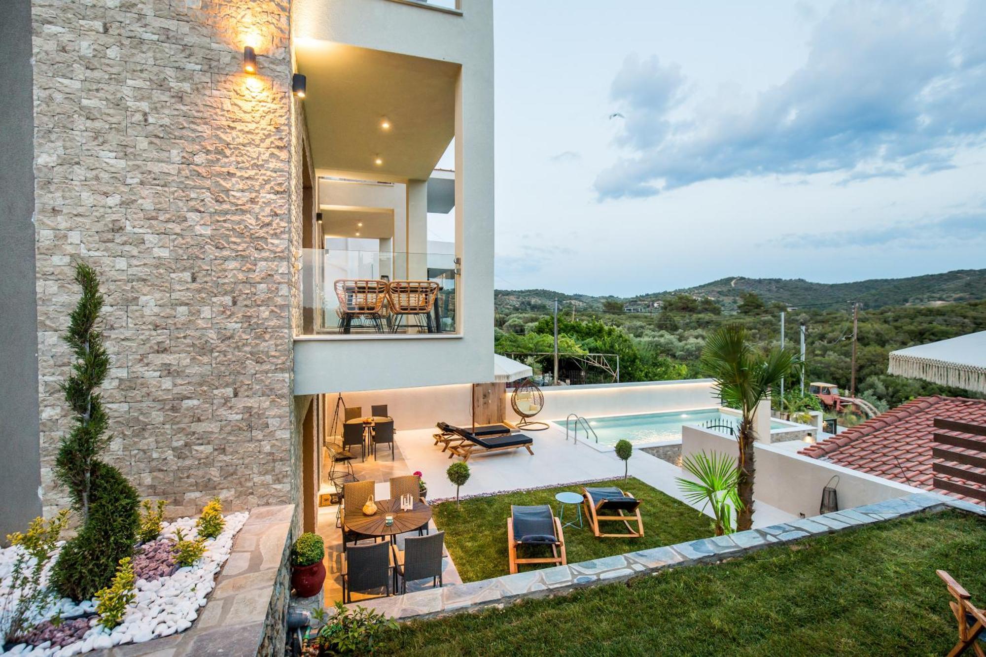 Апартаменты Aigli Skala Maries Deluxe Скала-Марион Экстерьер фото