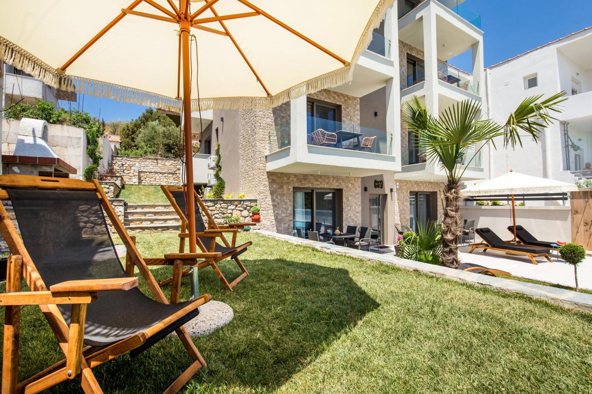 Апартаменты Aigli Skala Maries Deluxe Скала-Марион Экстерьер фото