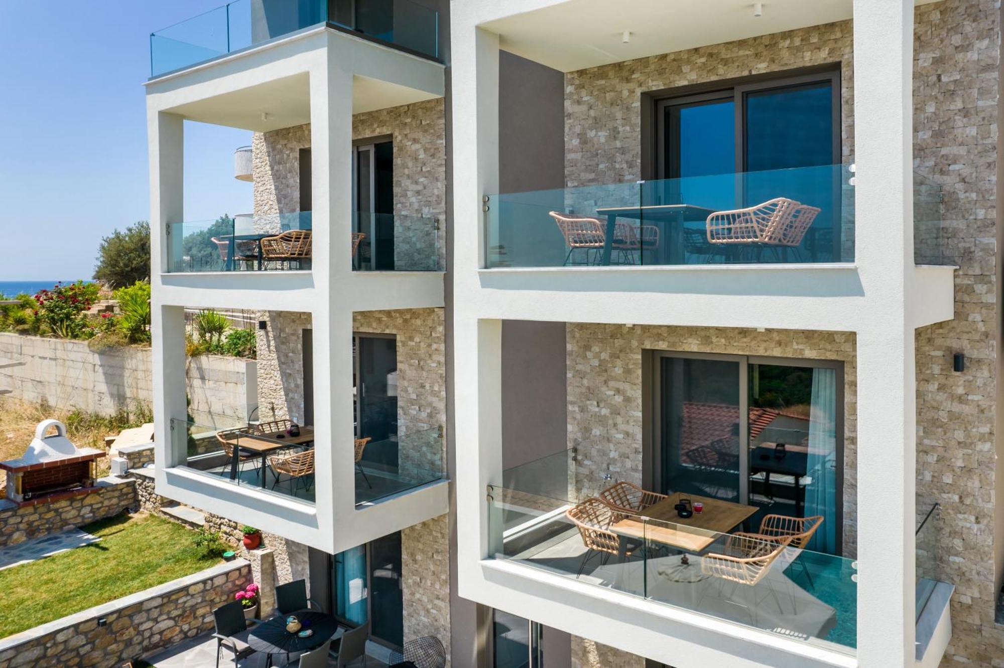 Апартаменты Aigli Skala Maries Deluxe Скала-Марион Экстерьер фото